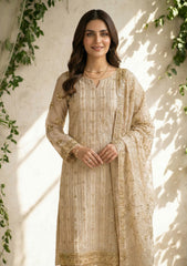 Formals - Riwaj - Fancy Bamber Chiffon - 2 Pcs Suit - CBD#06 - Golden