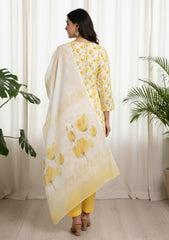 Lawn - Rubaaiyat - Digital Printed 26 - 2 By 2 - D#33 - Yellow