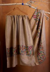 Pashmina Zari Jamawar Shawl D#06 - Brown