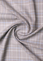 Cerruti Oxygen Fabric Super 130's Wool Check D#01 - Light Fawn