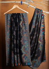 Pashmina Jamawar Shawl D#103 - Black