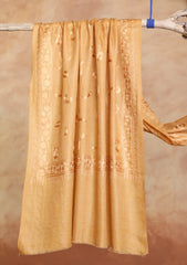 Pashmina Ari Work Jaaldar Scarf D#10 - Golden