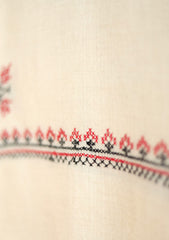 Pashmina Wool Needle Work Shawl D - 37 - Fawn