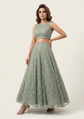 Italian Cut Dana Net With Sequence Work - FCE#426