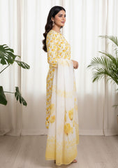 Lawn - Rubaaiyat - Digital Printed 26 - 2 By 2 - D#33 - Yellow