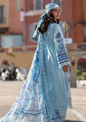 Lawn - Ansab Jahangir - Zoha - Luxury 25 - AJ-LL-25-04 - Blue Bell