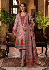 Formals - Fancy Silk Zari Jamawar - 3 Pcs Suit - D#16 - Skin
