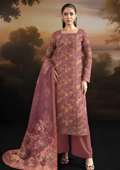 Winter - Riwaj - Printed Velvet Suit - D#42 - Falsa