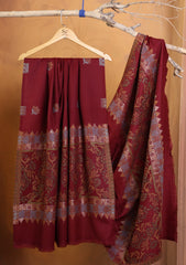 Pashmina Zari Jamawar Shawl D#230 - Maroon
