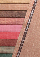 Cavani Bamboo Wool Linen Superior Suiting Texture - Light Rust