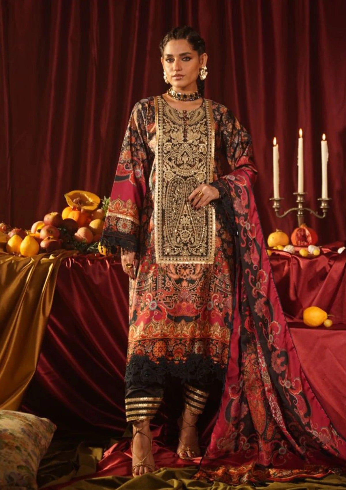 Winter Collection - Myeesha - Roohi Silk Edit 24 - D#8 - Zarqa