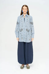 Pret - Moven - Beaded Oversize Shirt - Anthracite - Grey