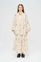 Pret - Moven - Floral Embroidered and Sequined Kimono - Black