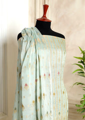 Formals - Fancy Closet - 2 pcs Suit - Chiffon Jamawar D#01 Pista