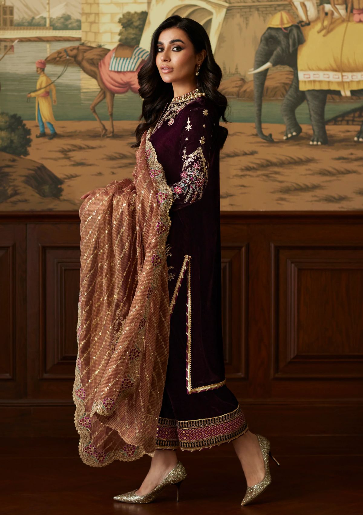 Winter Collection - Mina Hasan - Velvet Luxe - Ayesha