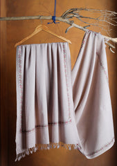 Pashmina Kashmiri Needle Work Shawl D#01 - LT Pink