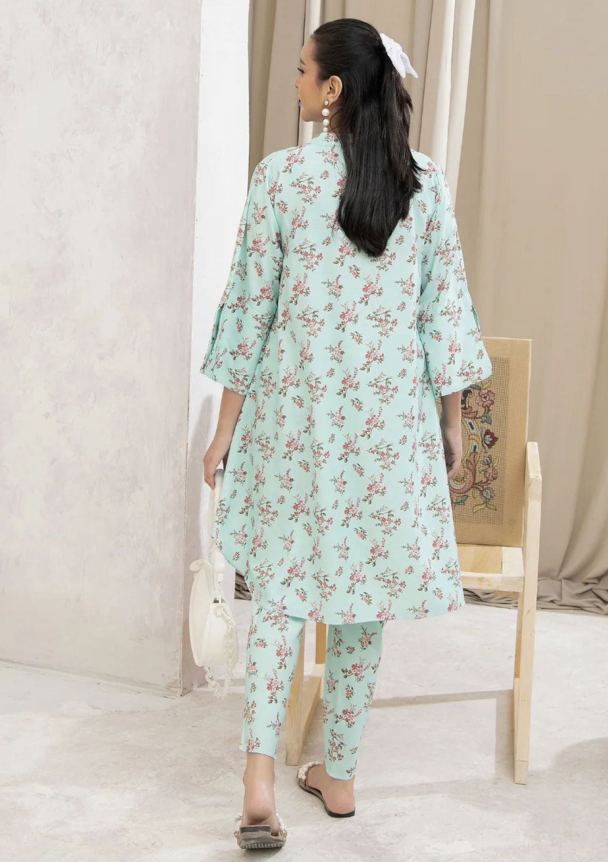 Pret Collection - Mehryam - Pure Comfort Co-Ord's - Soft Mint Floral