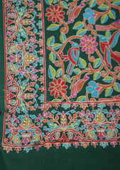 Pashmina Emboridered Shawl D - 174D - D GREEN