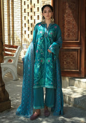 Winter - Mushq - Hemline Bukhara - Unstitched 26 - Azure Courtyard