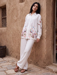 Pret - Moven - Dainty Embroidered Co-Ord Set - White