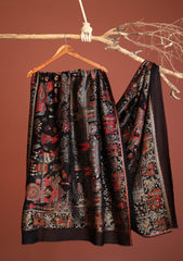 Pashmina Zari Jamawar Shawl D - 29 - Black