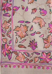 Pashmina Ari Work Shawl D - 150D - L BROWN