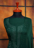 Winter Collection - Riwaj - Bamber Chikankari W/ Mukesh Work - B Green