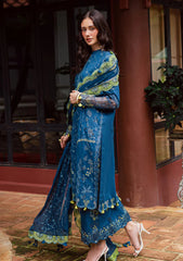 Winter - Marjjan - Bella 25 - Embroidered Karandi - MWK#38 B - TEAL BLUE