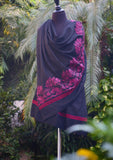 Shawl Collection - Sadias Collection - Pashmina Shawl - D#12 Black Sitara Border