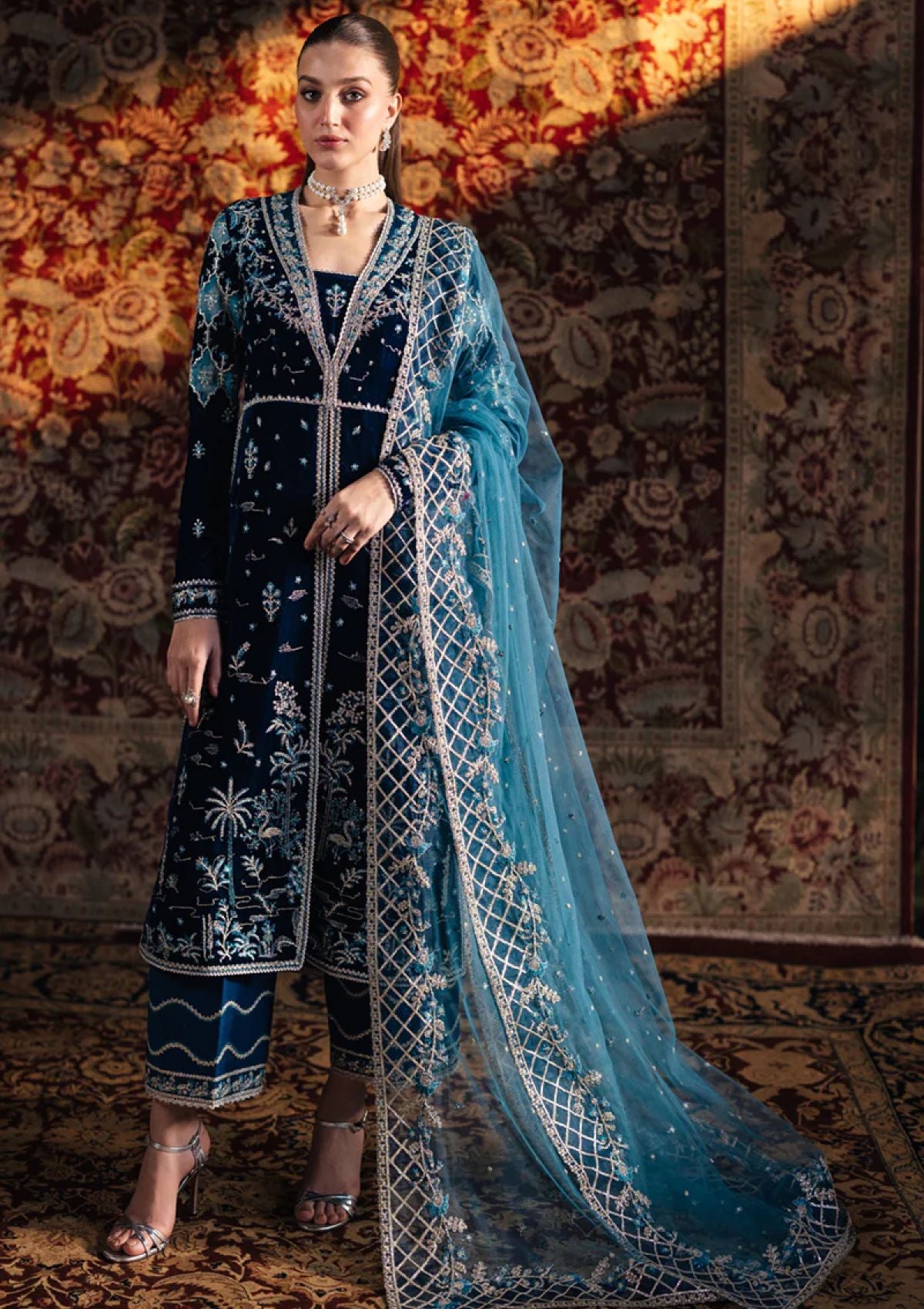 Winter Collection - Qalamkar - Velvet Edit - QV24#07 - LIYANA