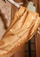 Pashmina Ari Work Jaaldar Scarf D#10 - Golden