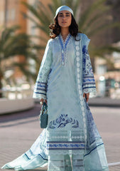 Lawn - Ansab Jahangir - Zoha - Luxury 25 - AJ-LL-25-04 - Blue Bell