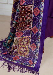 Winter - Riwaj - Embroidered Peach Leather Suit - Edit 25 - D#03 - Purple