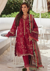 Lawn - Farah Talib Aziz - Luxury Unstitched - FTL25#10 - Rosemary Red