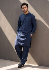 Elite Men Makh Khizi Staple Filafil Cotton Fabric - Z Blue