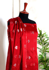 Formals - Fancy Closet - 2 pcs Suit - Satin Silk Jamawar D#04 D Red