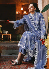 Lawn - Cross Stitch - Eid Edit 26 - LWN#103 - ETHNIC BLUE