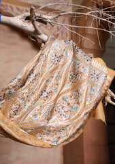 Pashmina Ari Work Jaaldar Scarf D#09 - L Golden