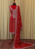 Winter Collection - Riwaj - Chiffon W/ Gota Work - Red