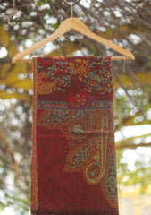 Pure Pashmina Kaani Jamawar Shawl D - 104 - Chocolate