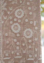 Pure Pashmina Kaani Jamawar Shawl D - 112 - Brown