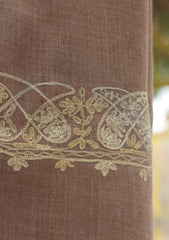 Wool Ari Work Shawl D - 24J - BROWN