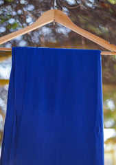Plain Wool Shawl D - 17F - R Blue
