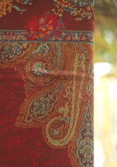 Pure Pashmina Kaani Jamawar Shawl D - 104 - Chocolate