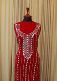 Winter Collection - Riwaj - Chiffon W/ Gota Work - Red