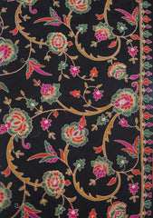 Pashmina Emboridered Shawl D - 163 - Black