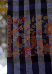 Pure Pashmina Kaani Jamawar Shawl D - 124 - B BLACK