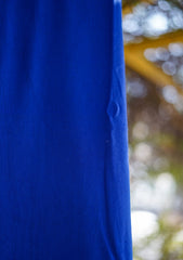 Plain Wool Shawl D - 17F - R Blue