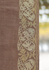 Wool Ari Work Shawl D - 24J - BROWN