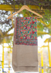 Pashmina Emboridered Shawl D - 161D - BROWN